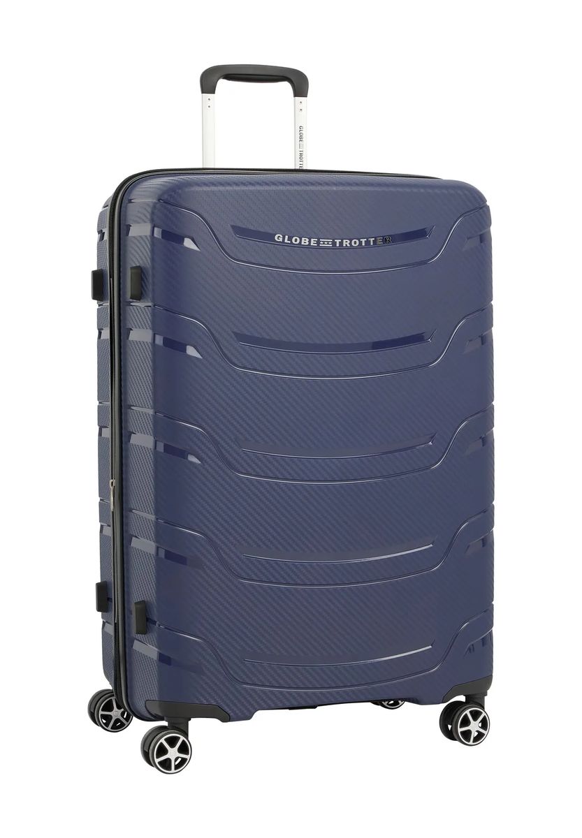 GLOBETROTTER 4-Doppelrollen-Trolley, Hartschale, TSA-Zahlenschloss, blau, 75