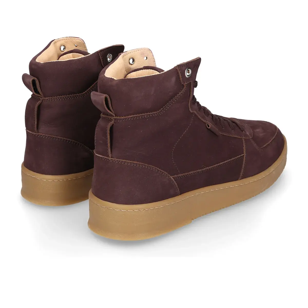 Leder High-Top Mode Sneaker
