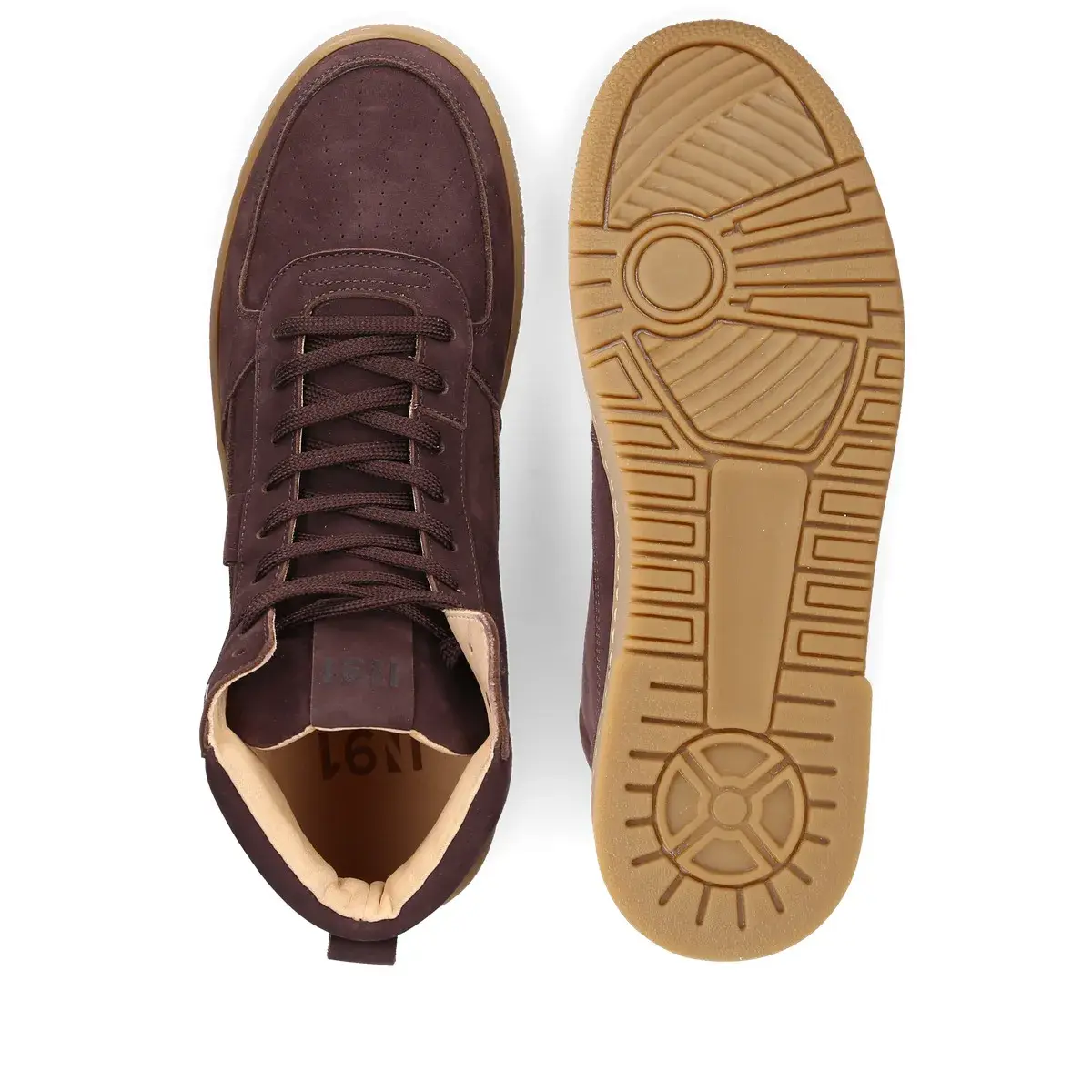 Leder High-Top Mode Sneaker