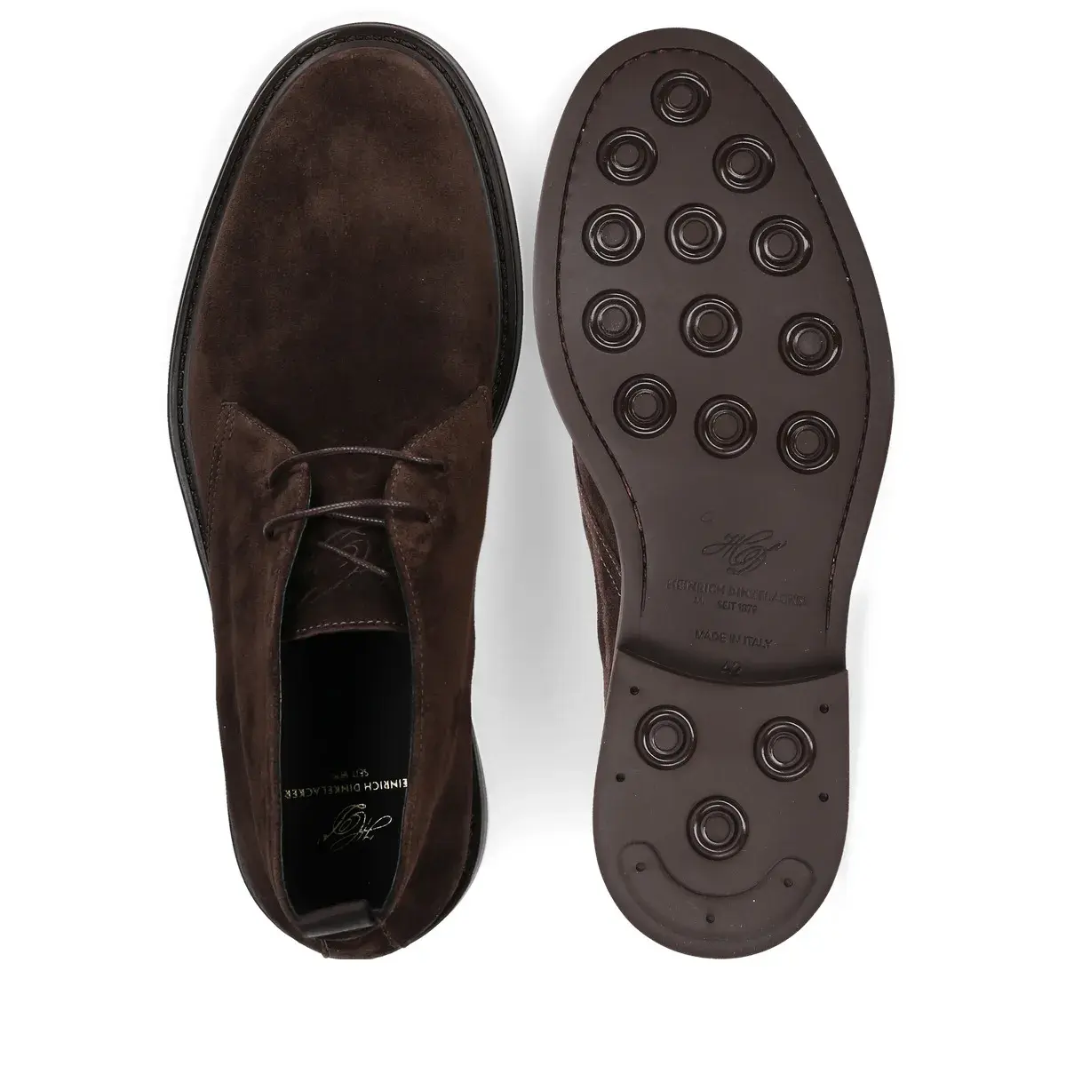 Braune Chukka Boots aus Wildleder