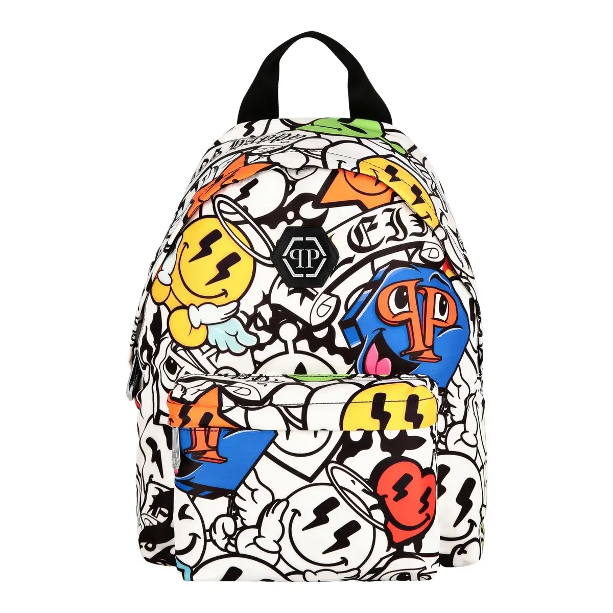 Rucksack aus Nylon mit Smile-Print