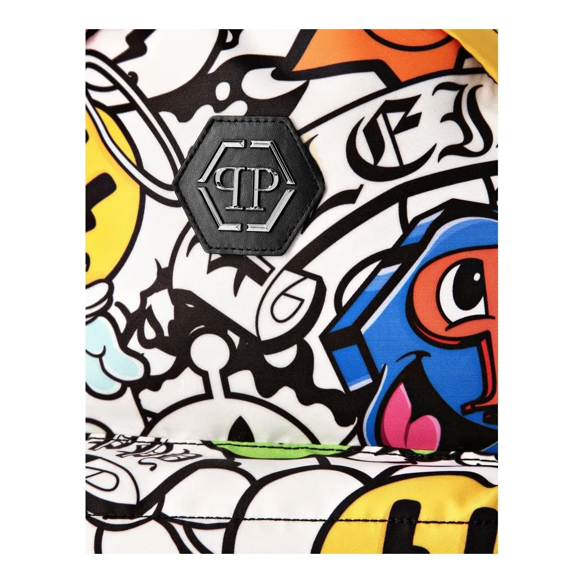 Rucksack aus Nylon mit Smile-Print