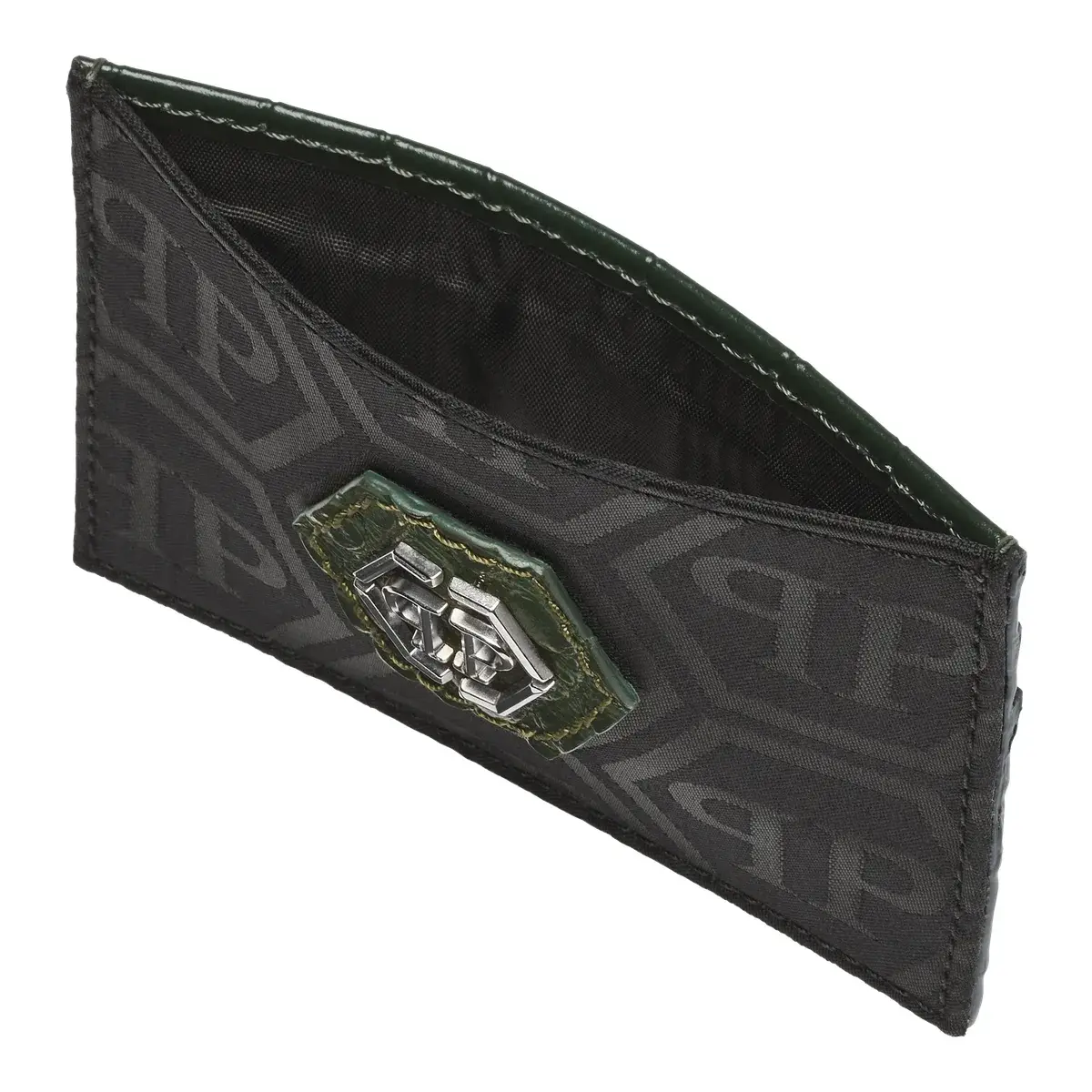 Monogramm Kreditkartenetui aus Leder