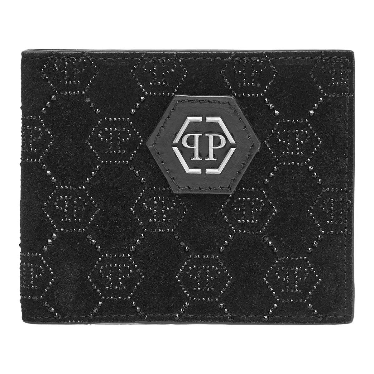 Verziertes Bifold-Portemonnaie aus Leder