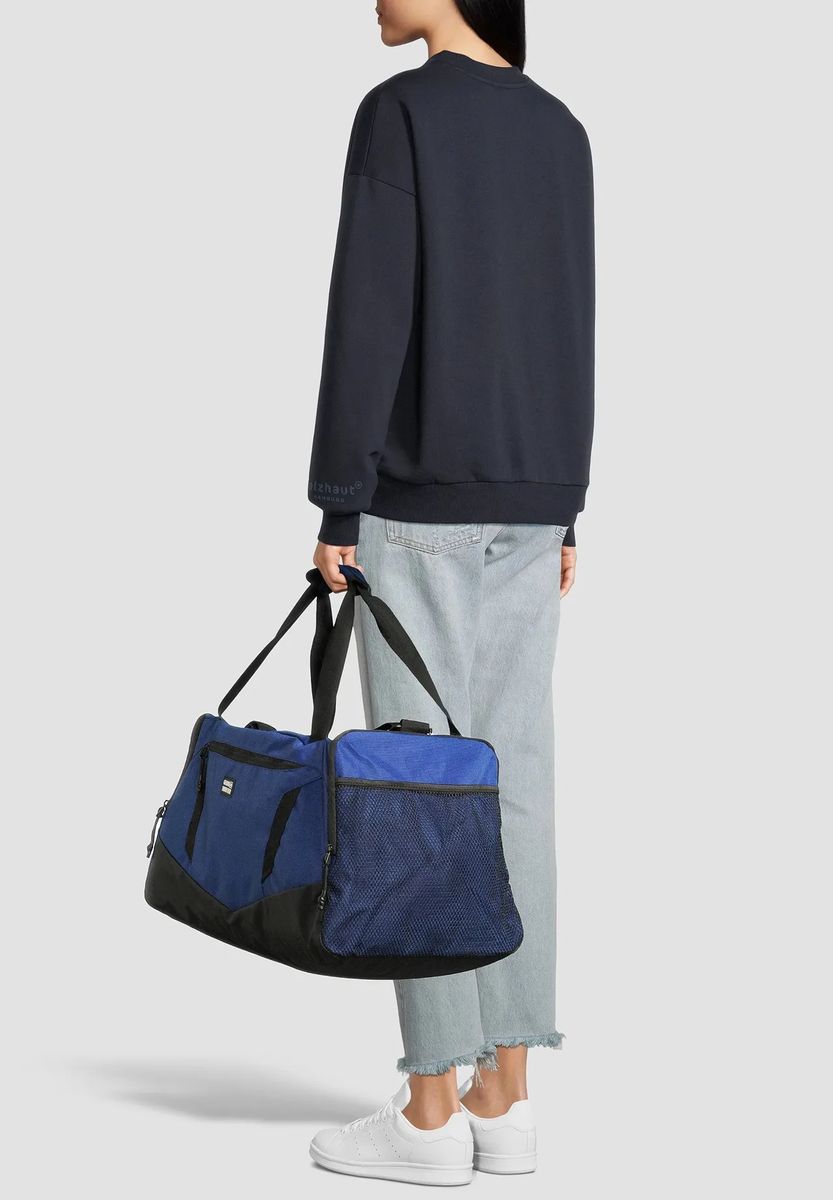 GLOBETROTTER Reisetasche, Reißverschluss, Label, blau, 99