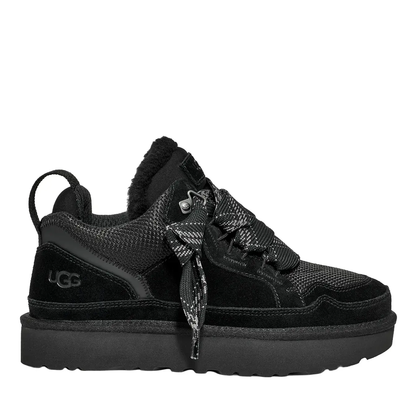 Schwarze Plateau Low-Top Sneaker