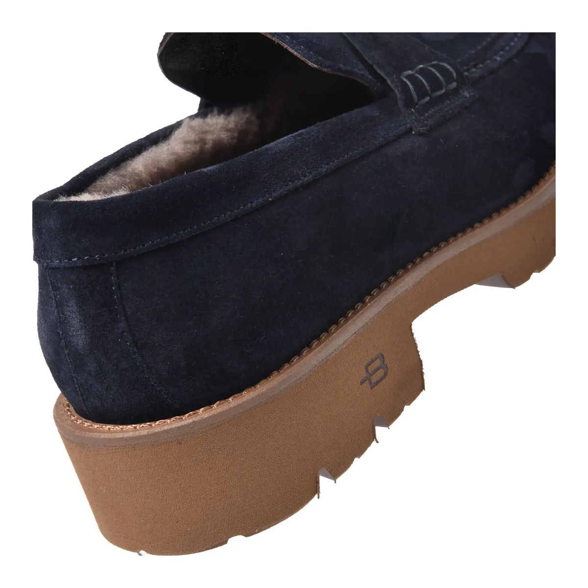 Wildleder Loafer mit Profilsohle
