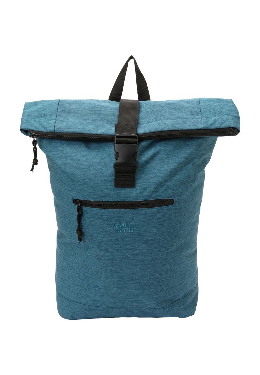 Vielseitiger blauer Roll-Top Tagesrucksack