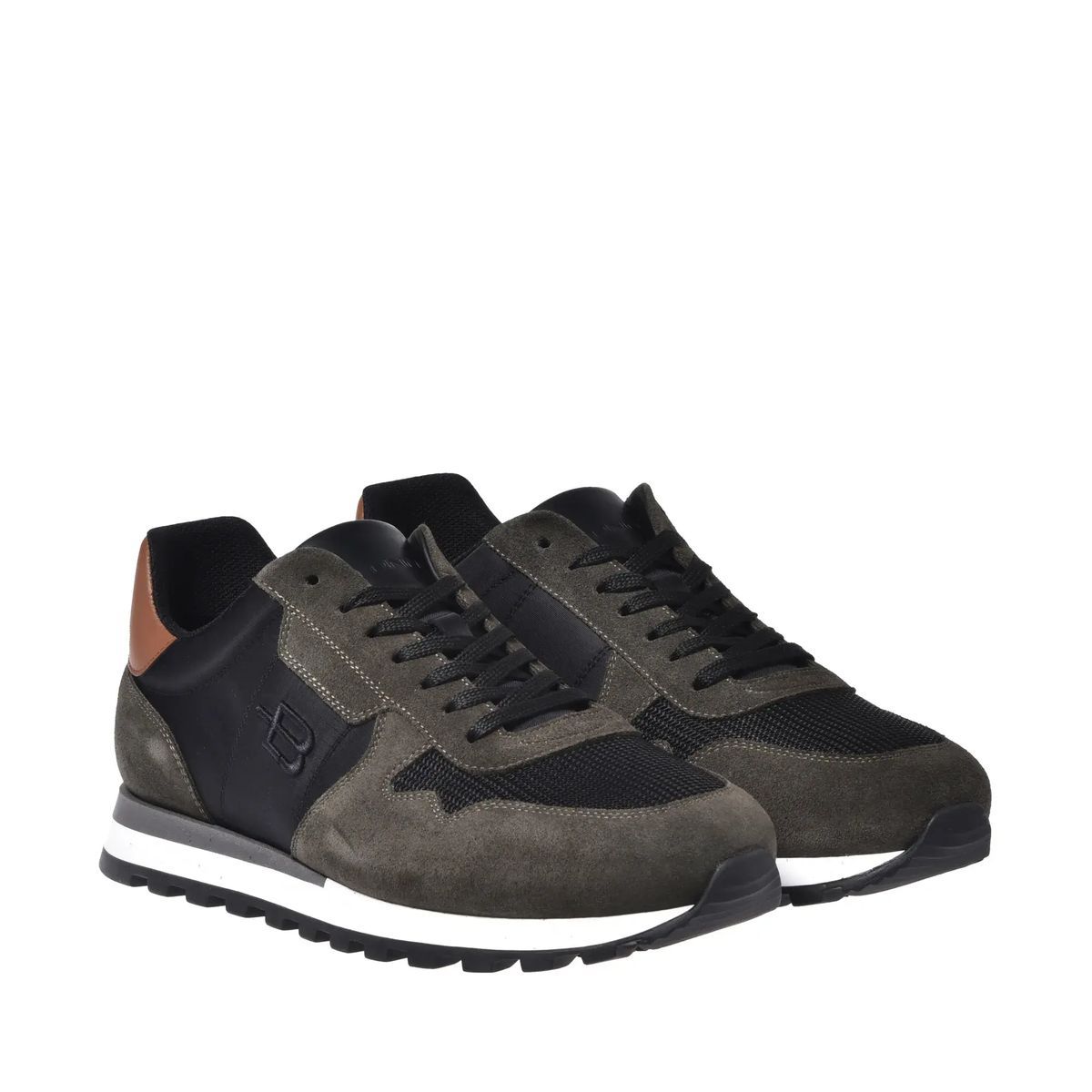 Wildleder und Mesh Low-Top Sneaker