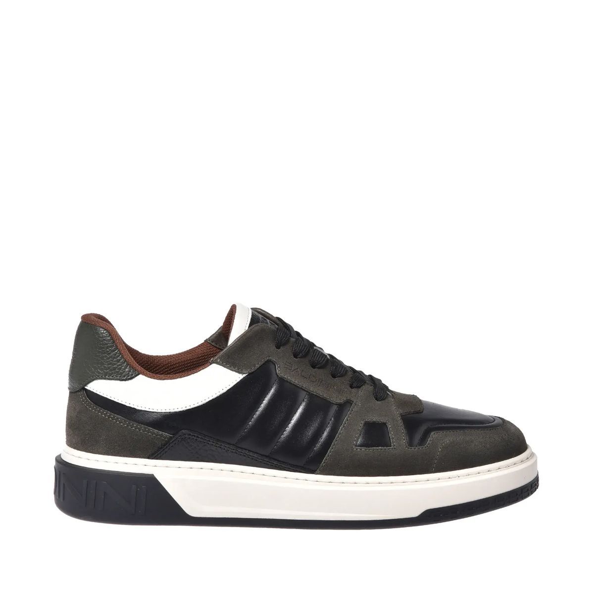 Panel-Sneakers aus Wildleder und Leder