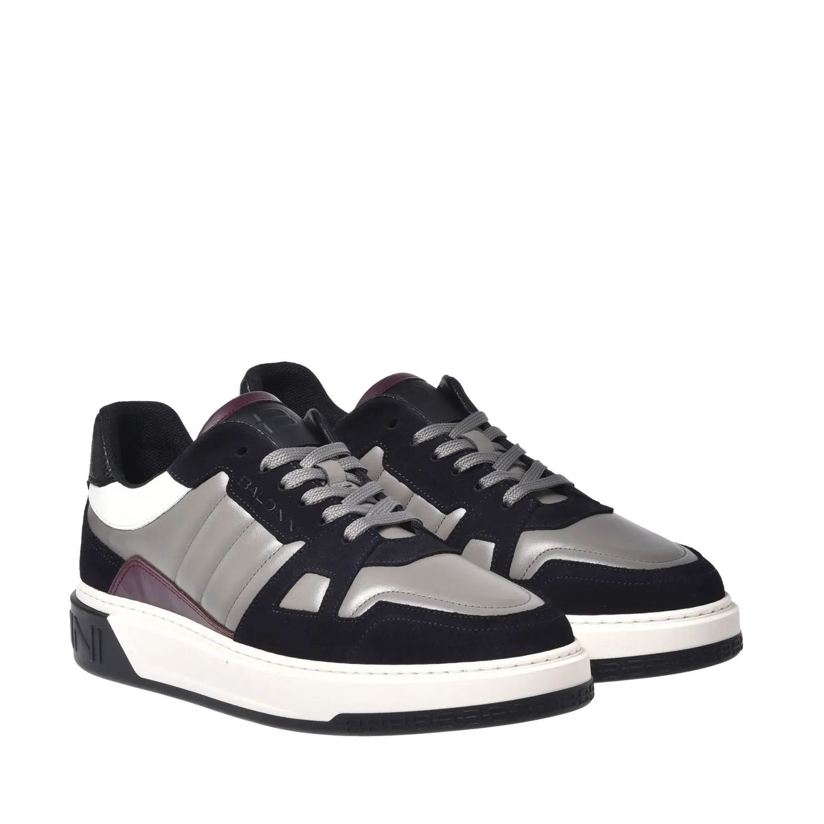 Low-Top Sneaker aus Ledermischung