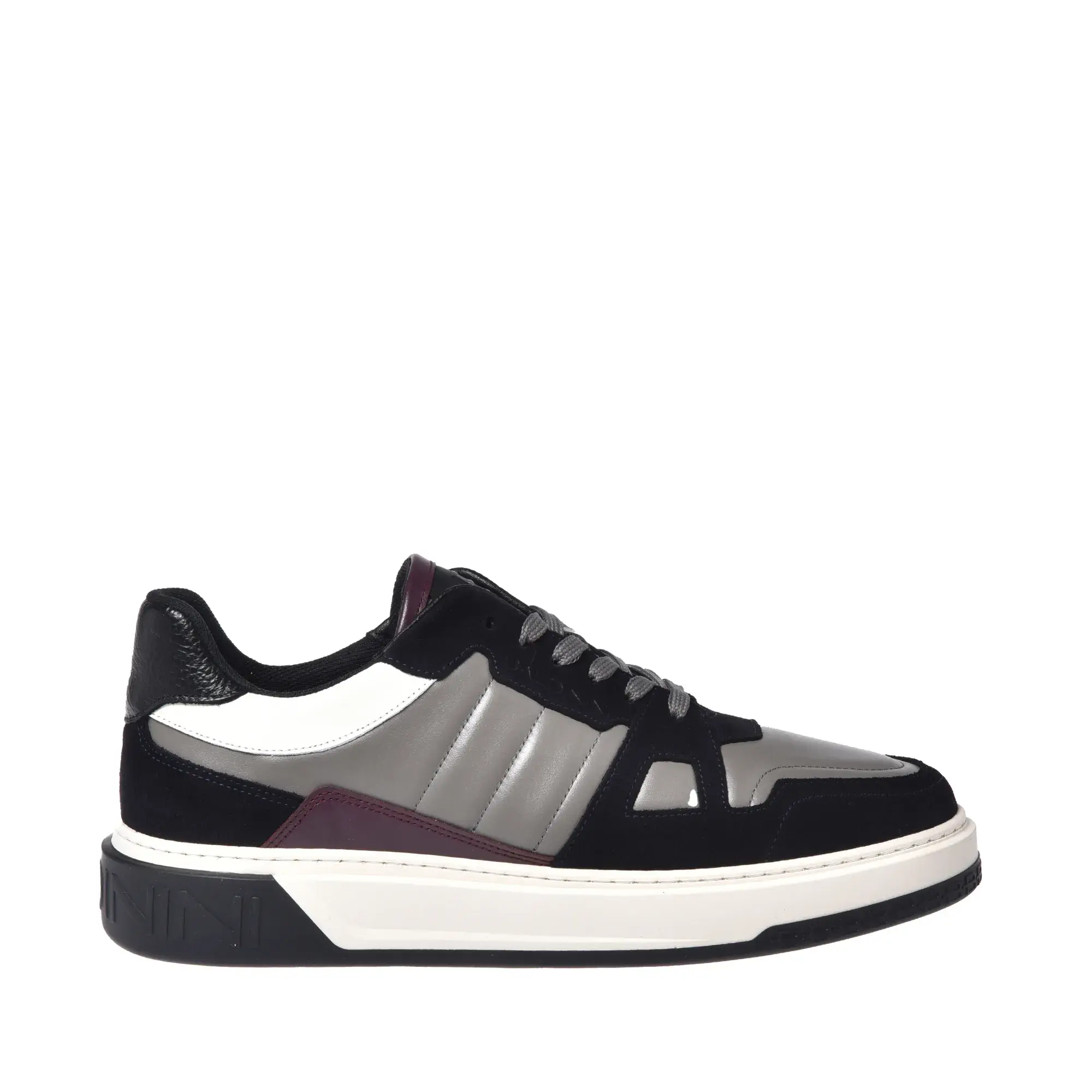 Low-Top Sneaker aus Ledermischung