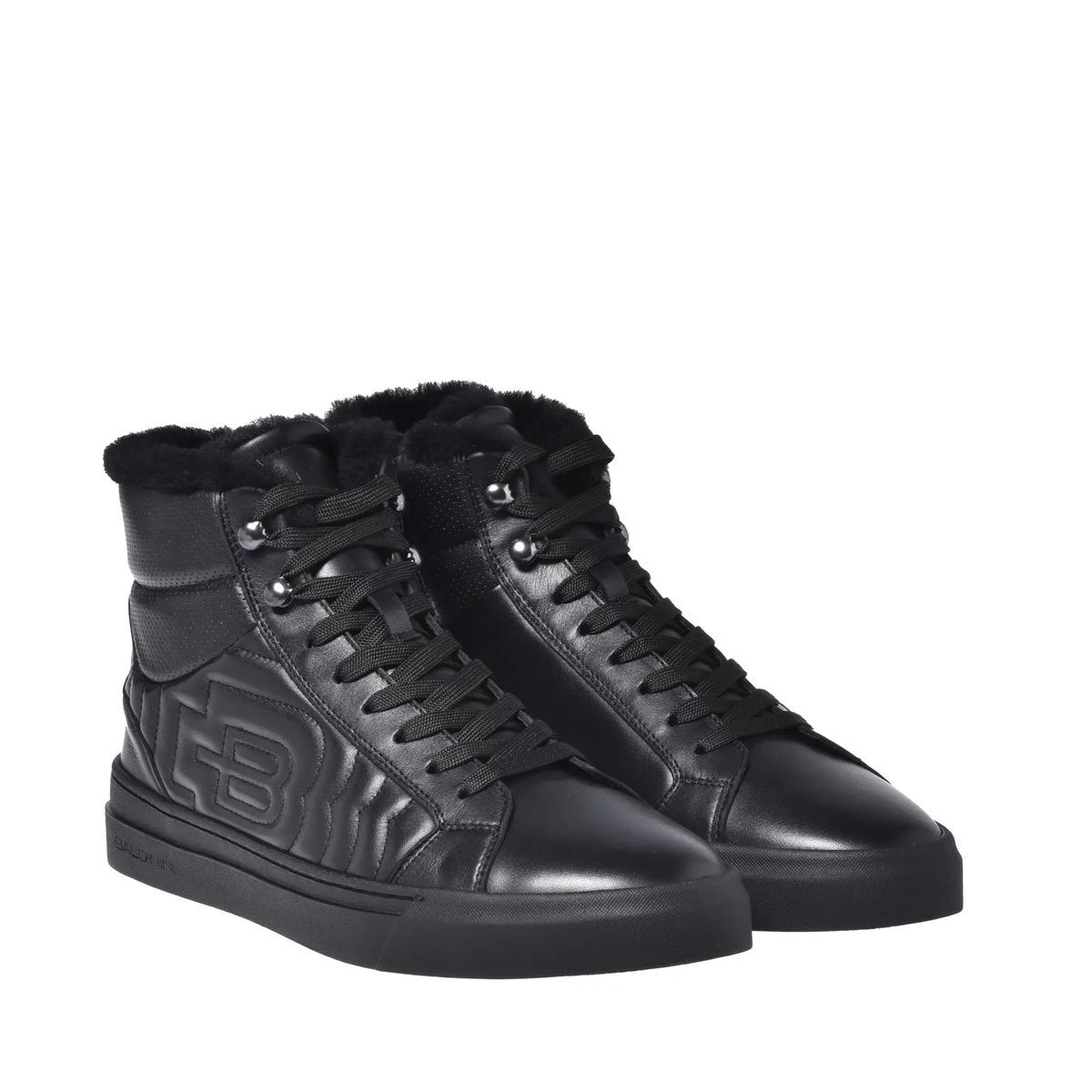 Leder High-Top Mode-Sneakers