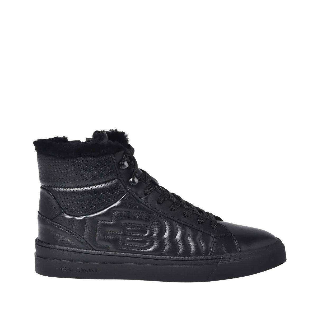 Leder High-Top Mode-Sneakers