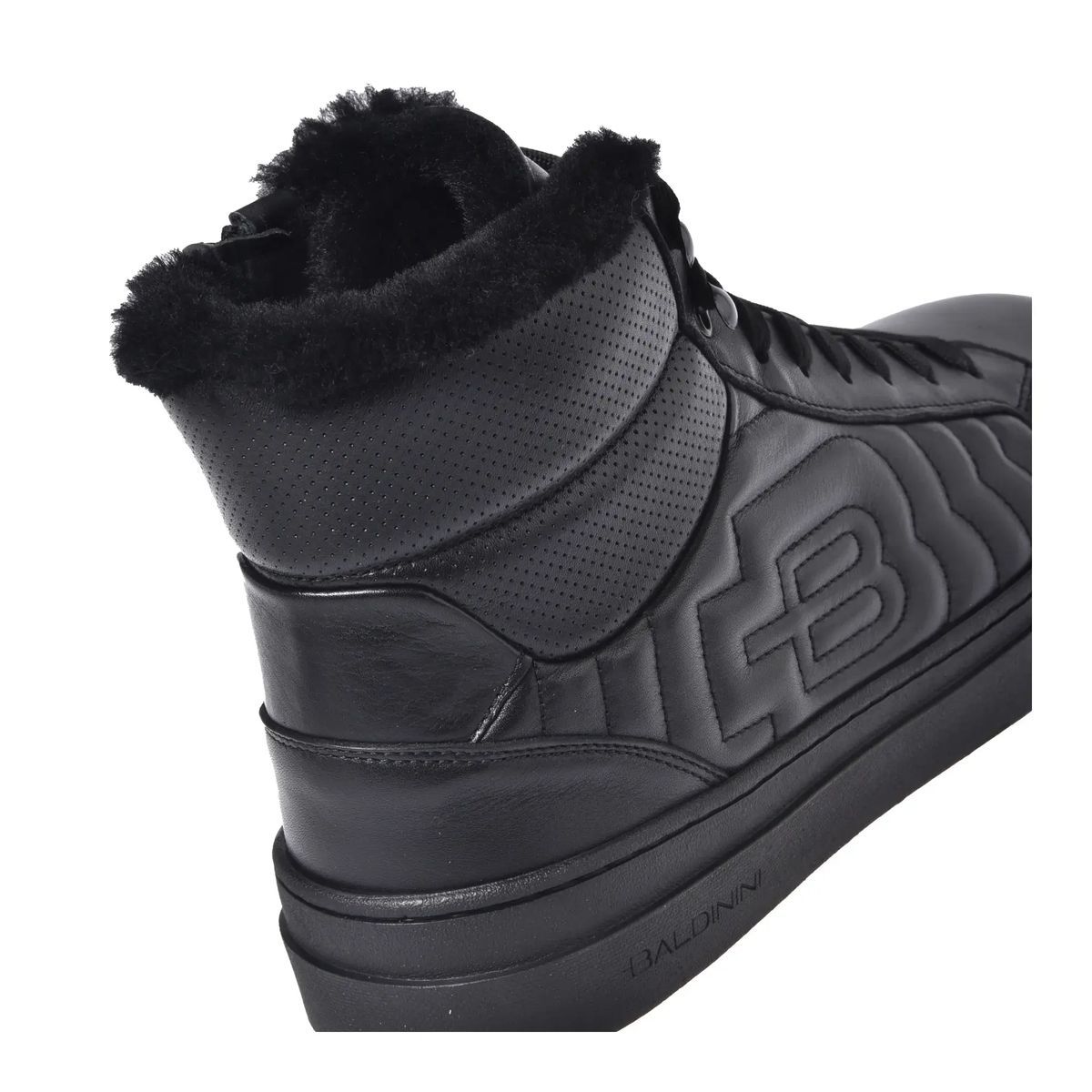 Leder High-Top Mode-Sneakers