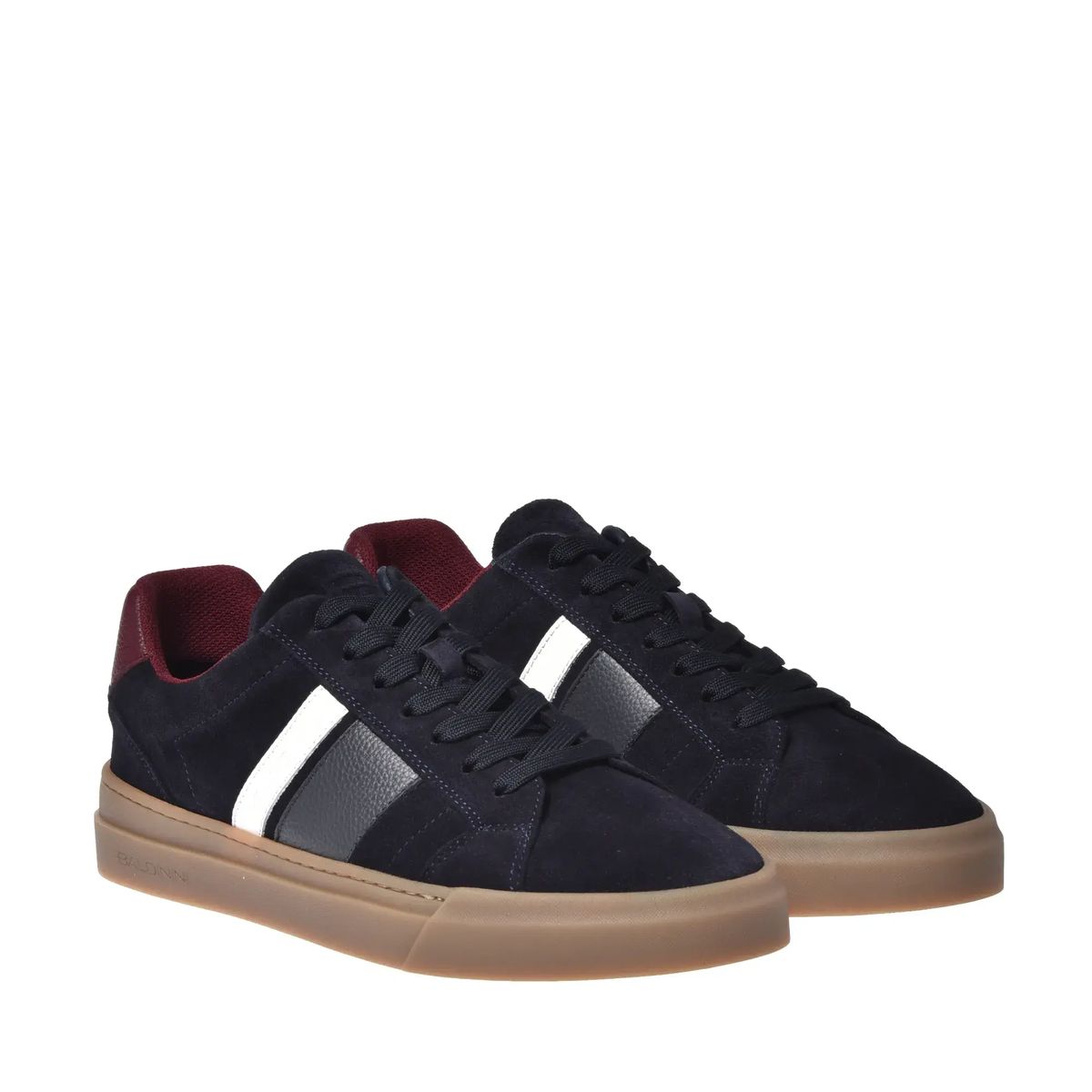 Marineblaue Wildleder-Sneakers