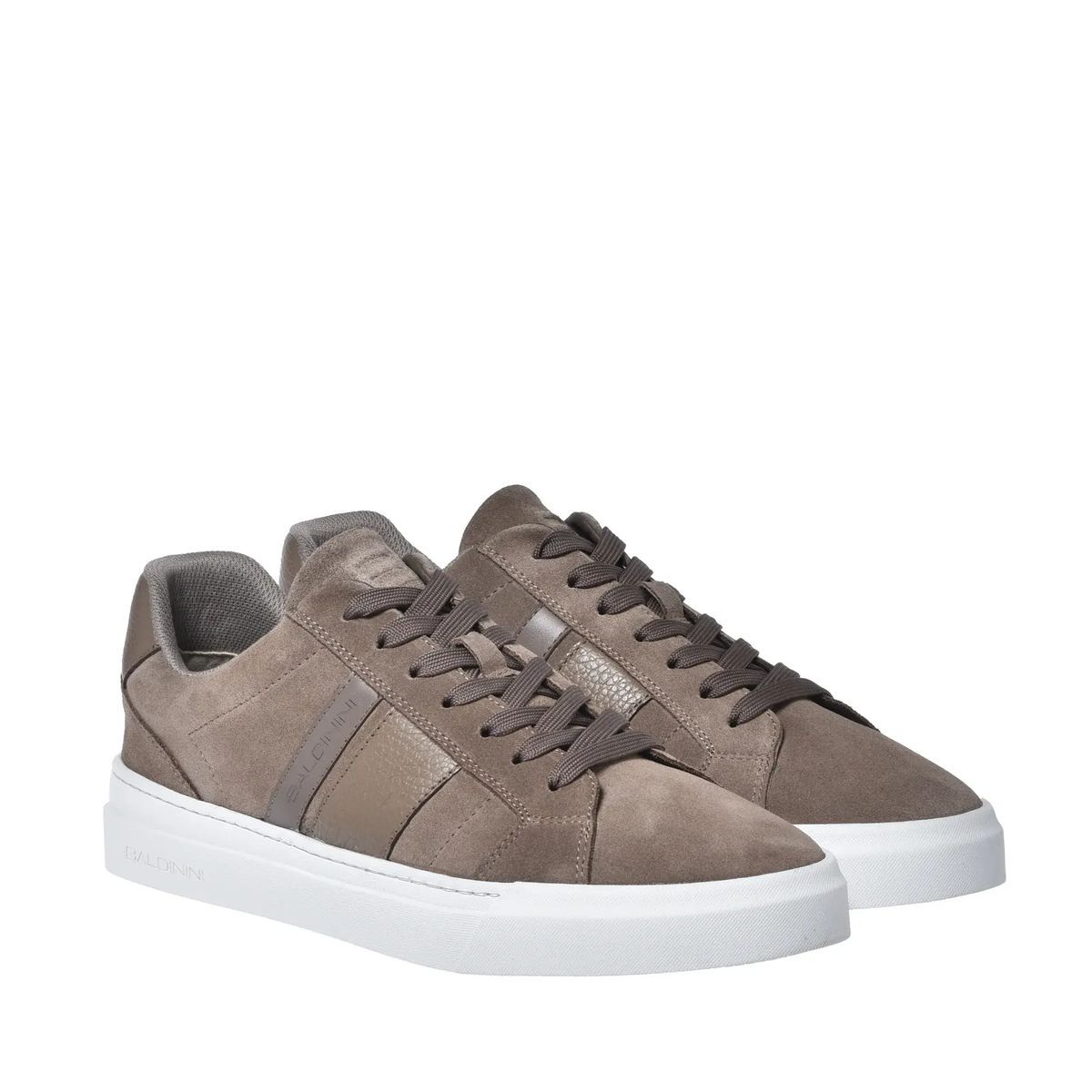 Taupe Wildleder-Sneakers