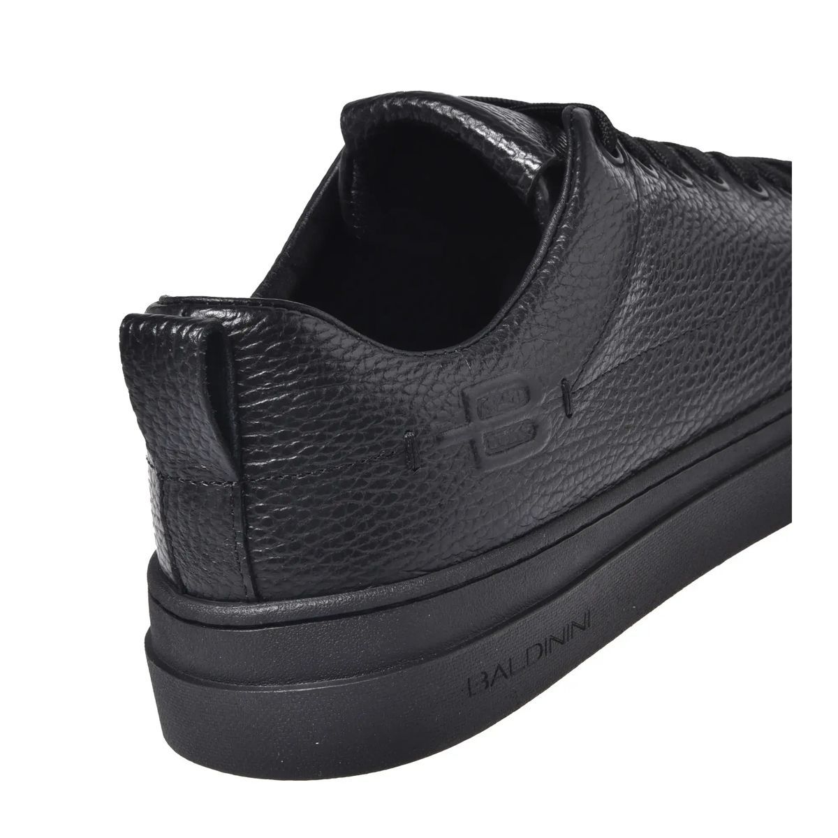 Sneakers aus genarbtem Leder