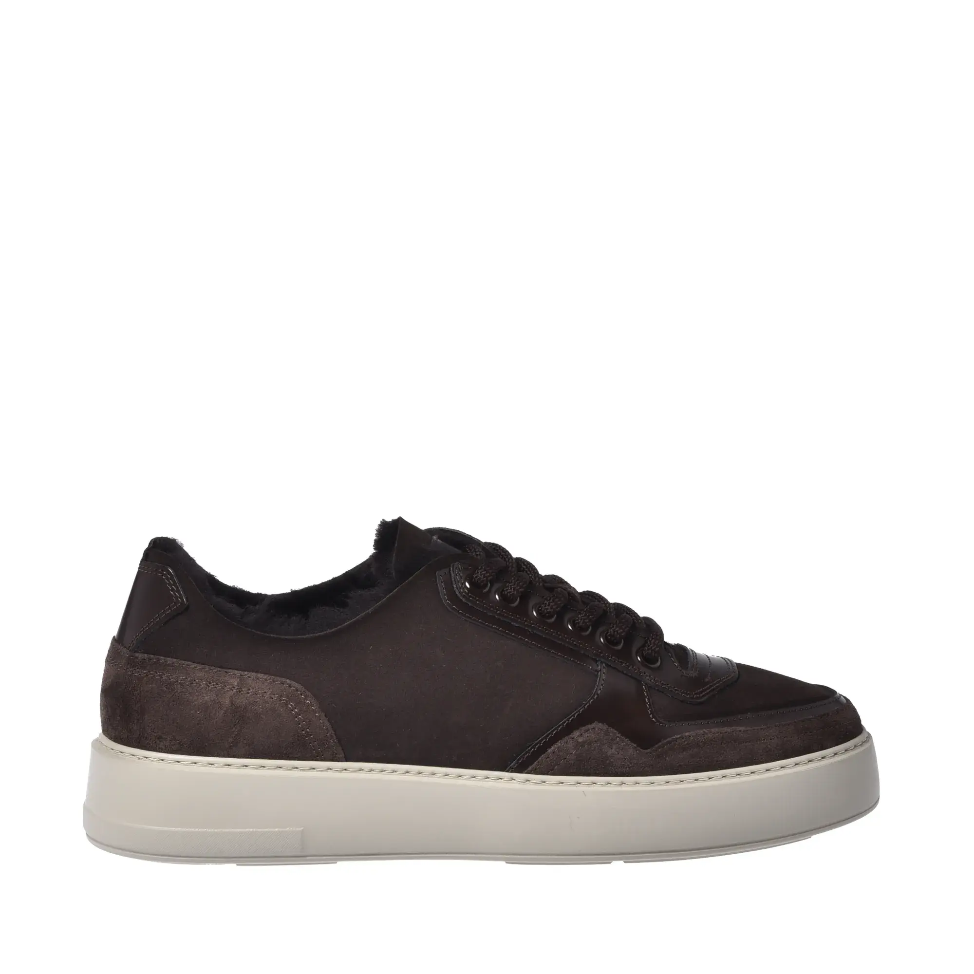 Braune Leder- & Wildleder-Sneakers