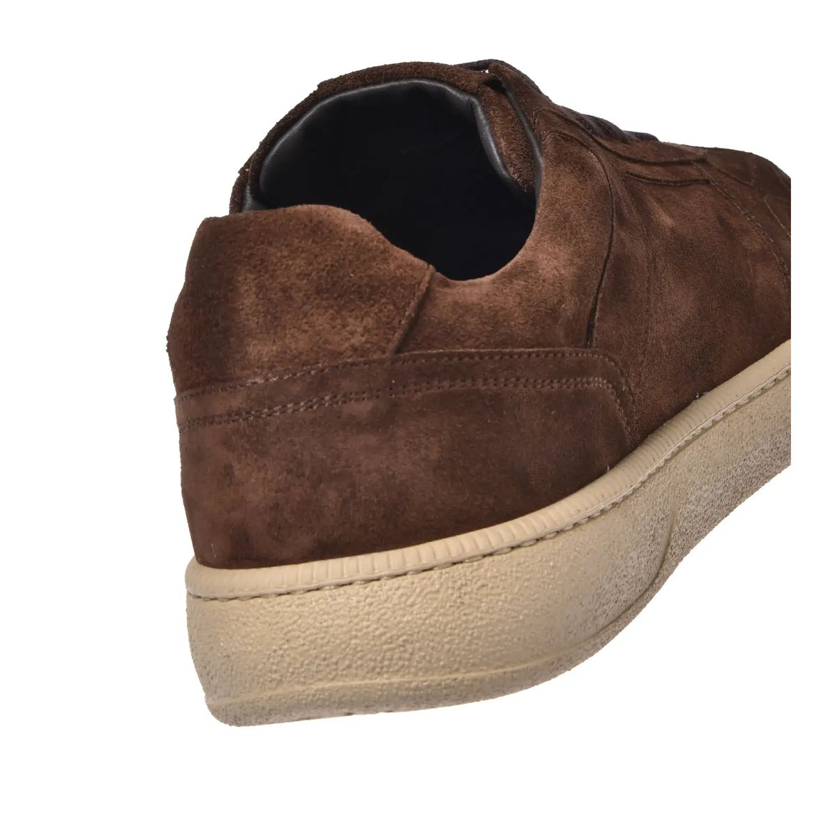 Braune Wildleder-Sneakers mit niedrigem Schaft