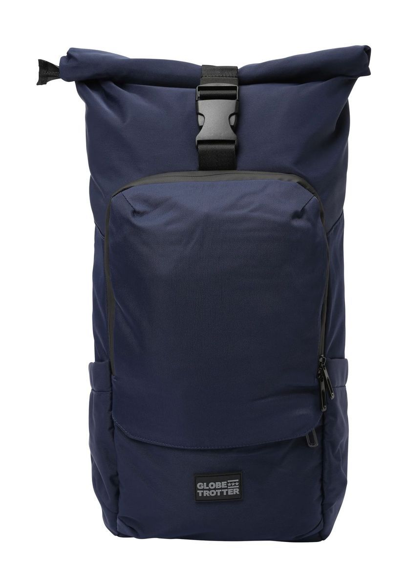 Marineblauer Roll-Top-Rucksack mit Laptopfach