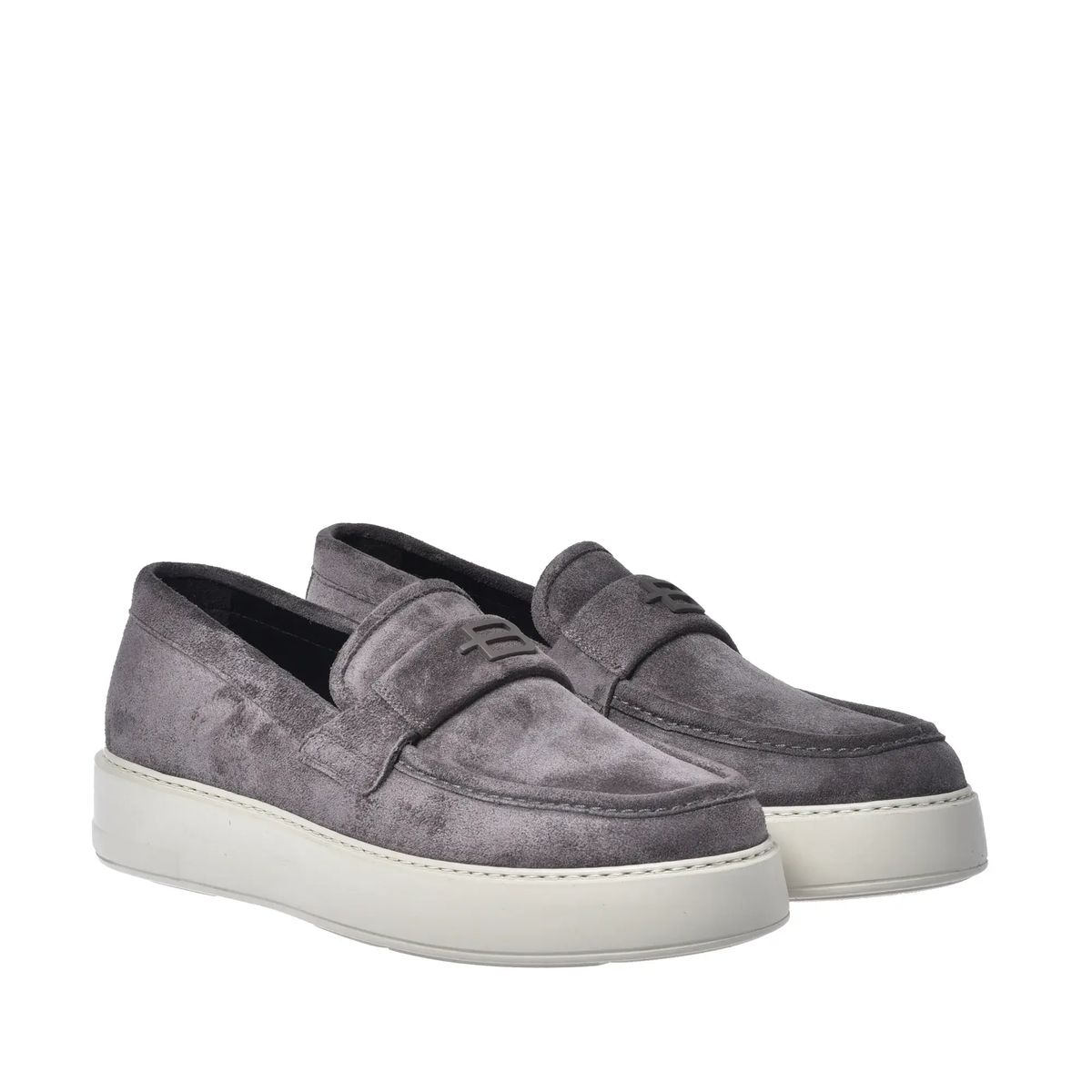 Wildleder-Loafer mit Plateausohle