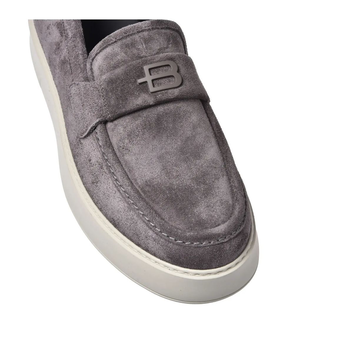 Wildleder-Loafer mit Plateausohle