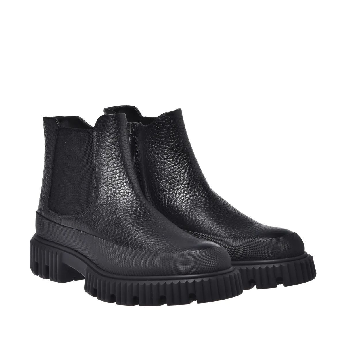 Chelsea Boots mit klobiger Sohle aus Leder