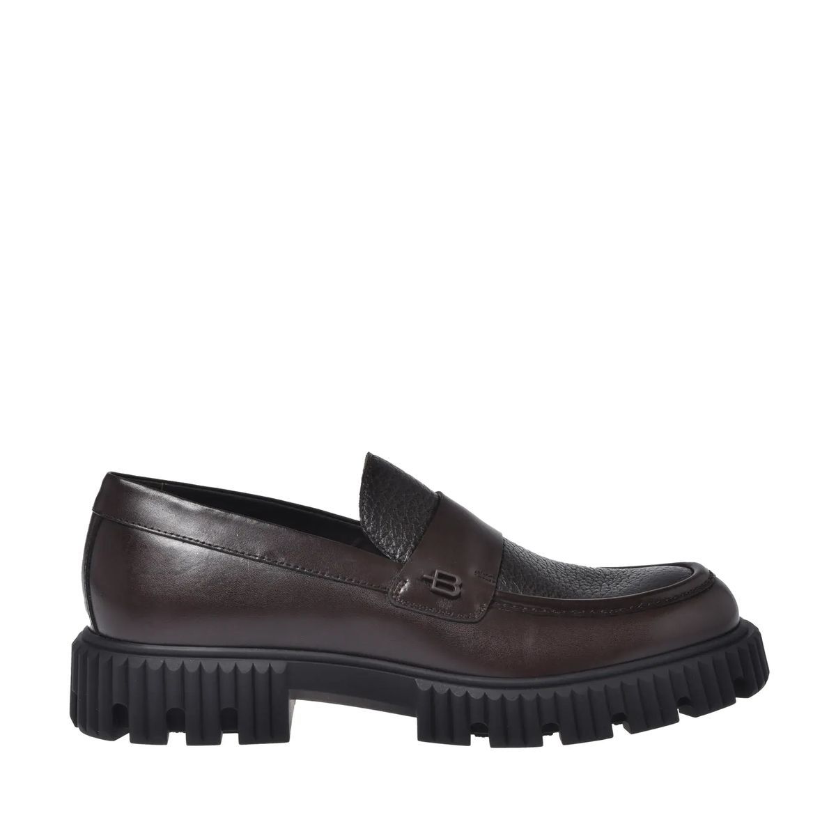 Leder-Loafer mit Profilsohle