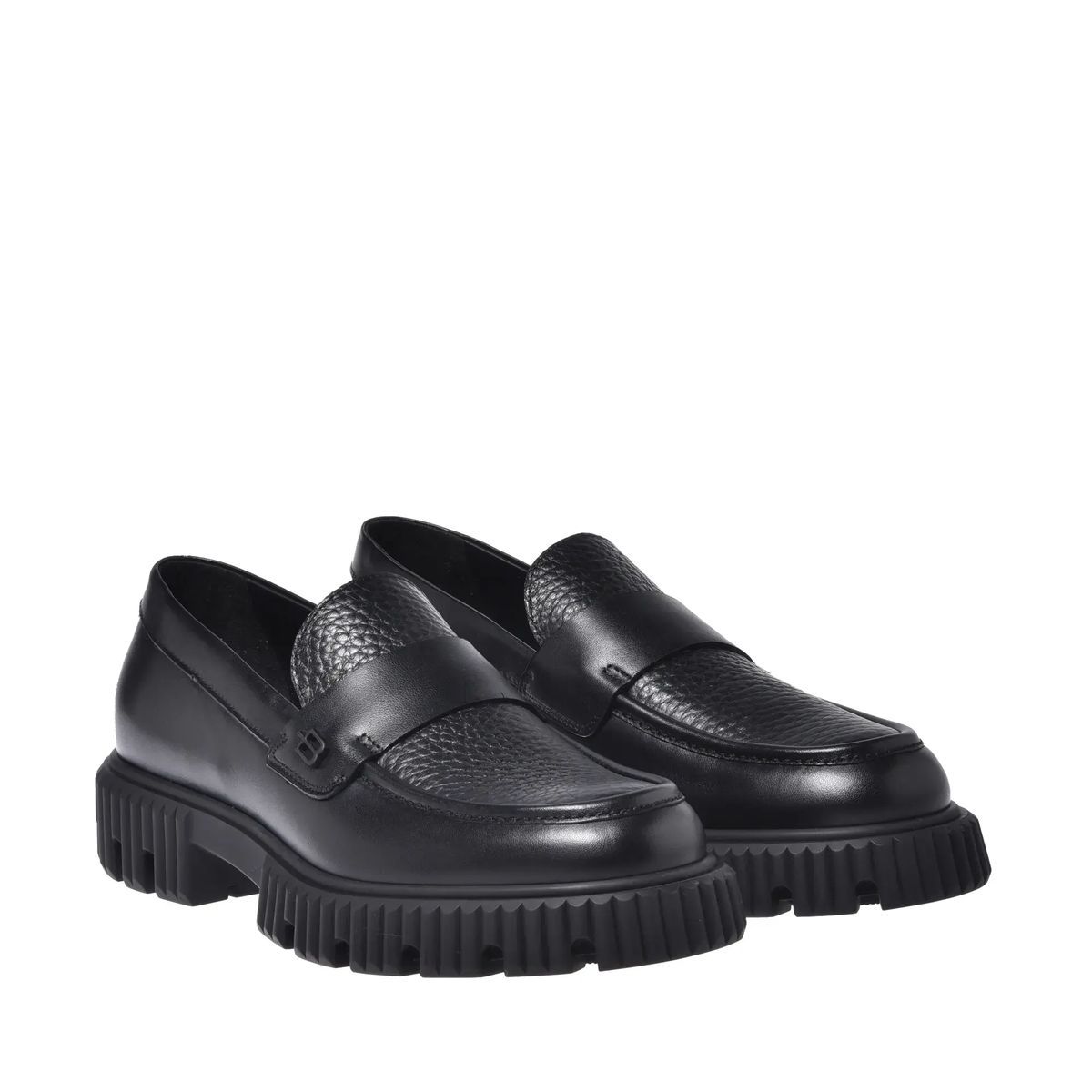Leder-Loafer mit Chunky-Sohle