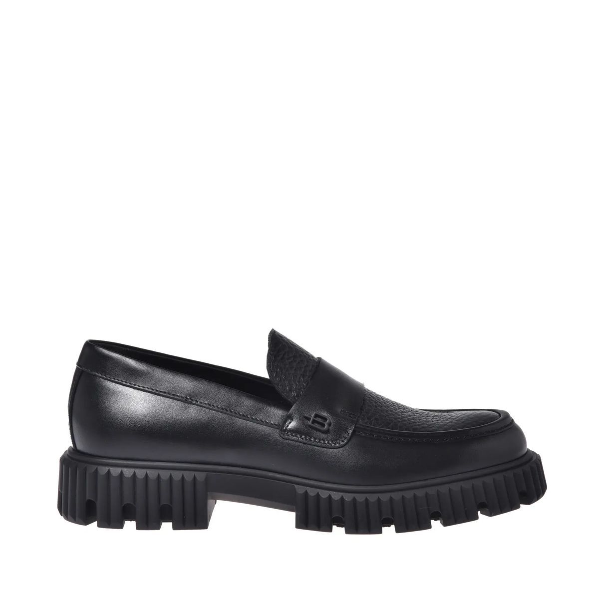 Leder-Loafer mit Chunky-Sohle