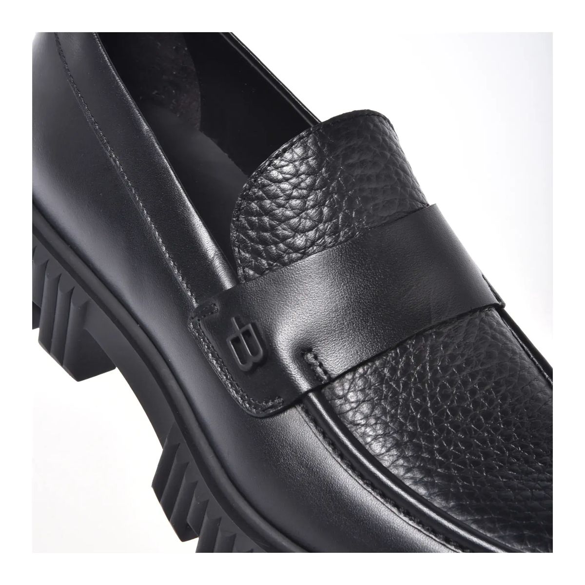 Leder-Loafer mit Chunky-Sohle