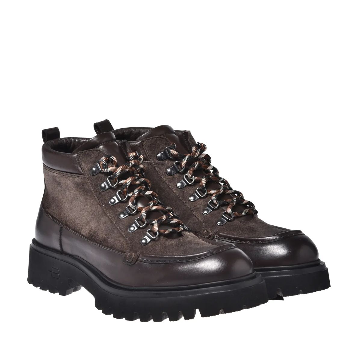 Braune Leder- & Wildleder-Stiefeletten