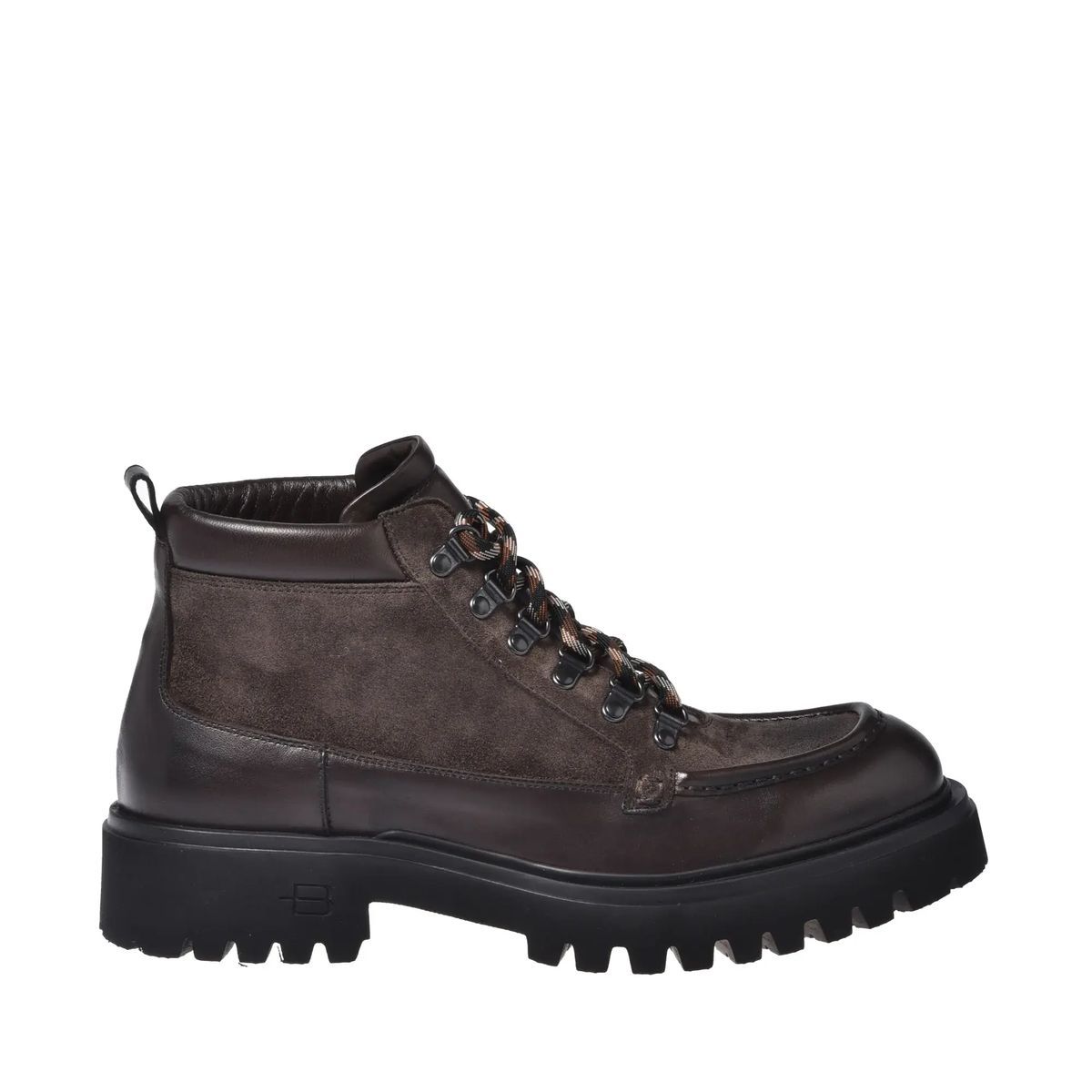Braune Leder- & Wildleder-Stiefeletten