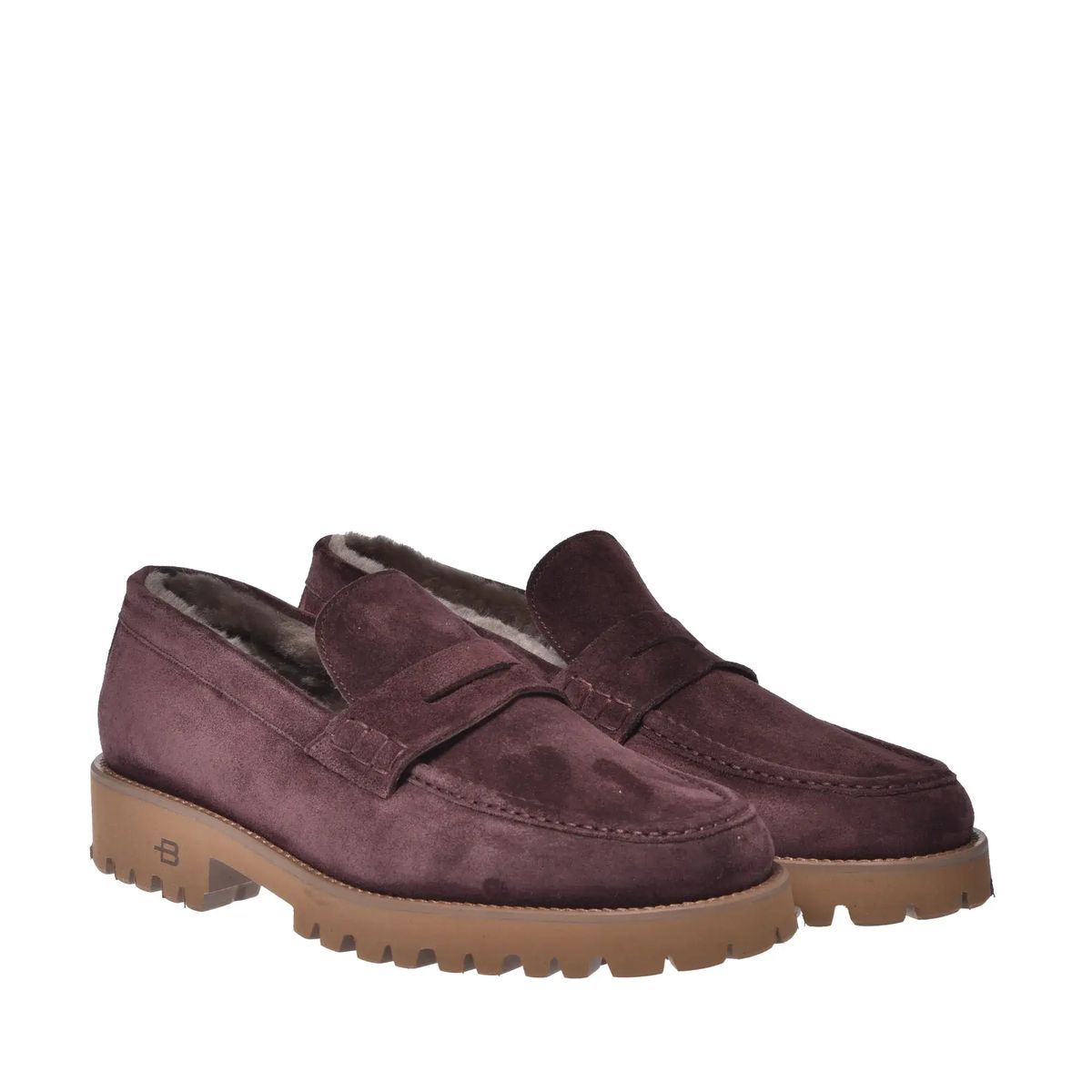 Wildleder Loafer mit Profilsohle