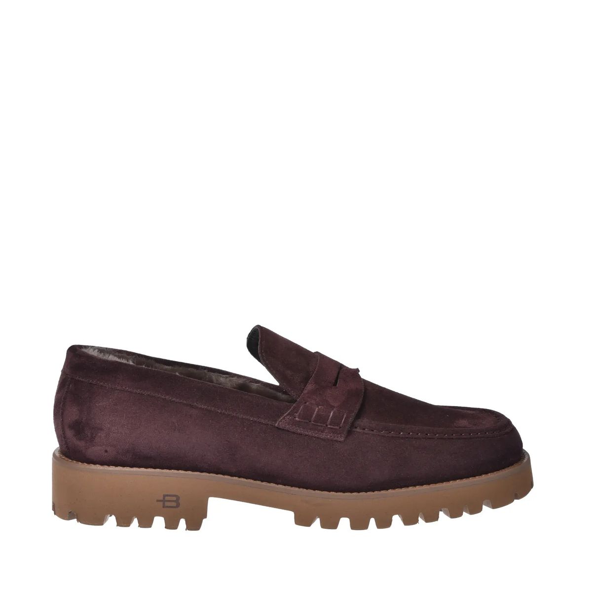 Wildleder Loafer mit Profilsohle