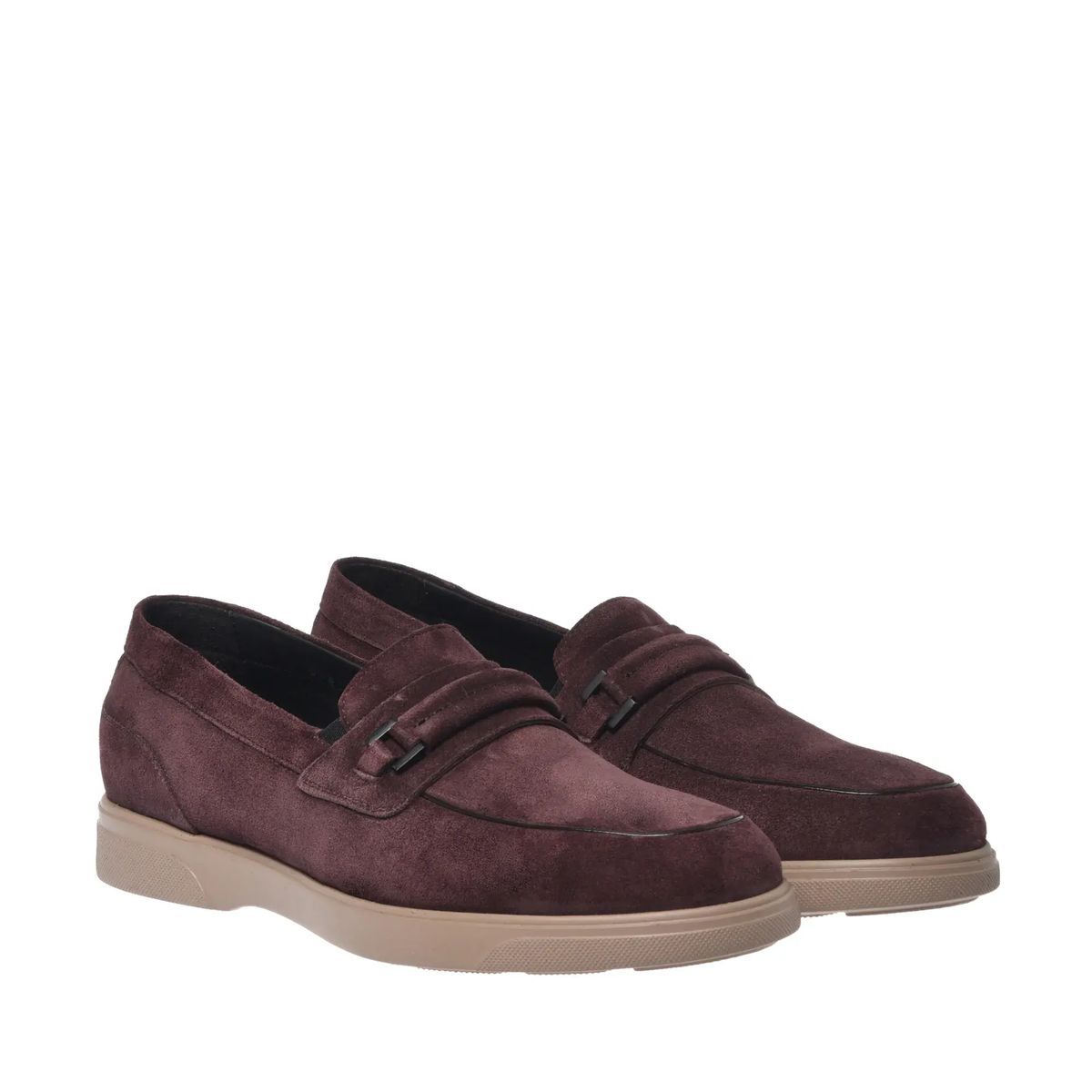 Wildleder Loafer mit Schnallendetail