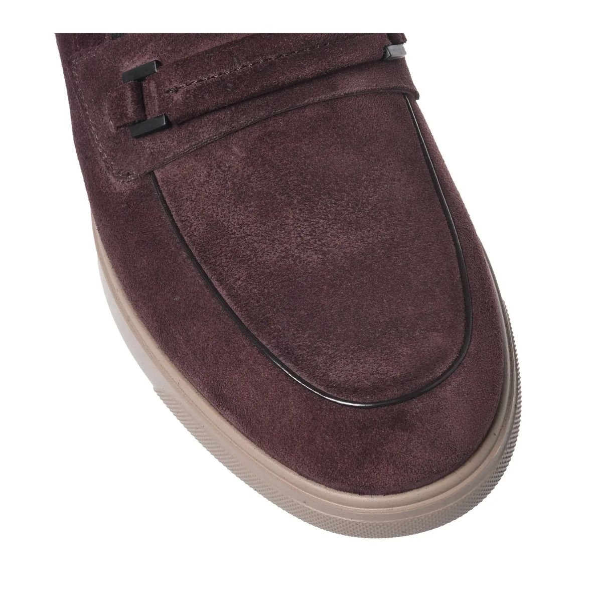 Wildleder Loafer mit Schnallendetail
