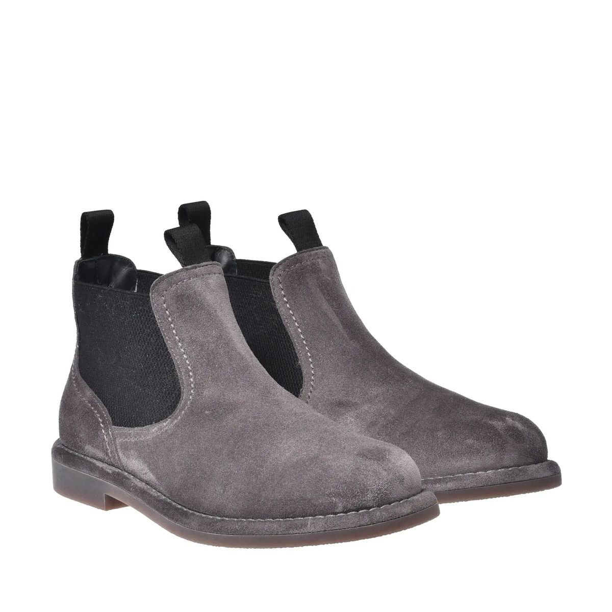 Graue Chelsea Boots aus Wildleder