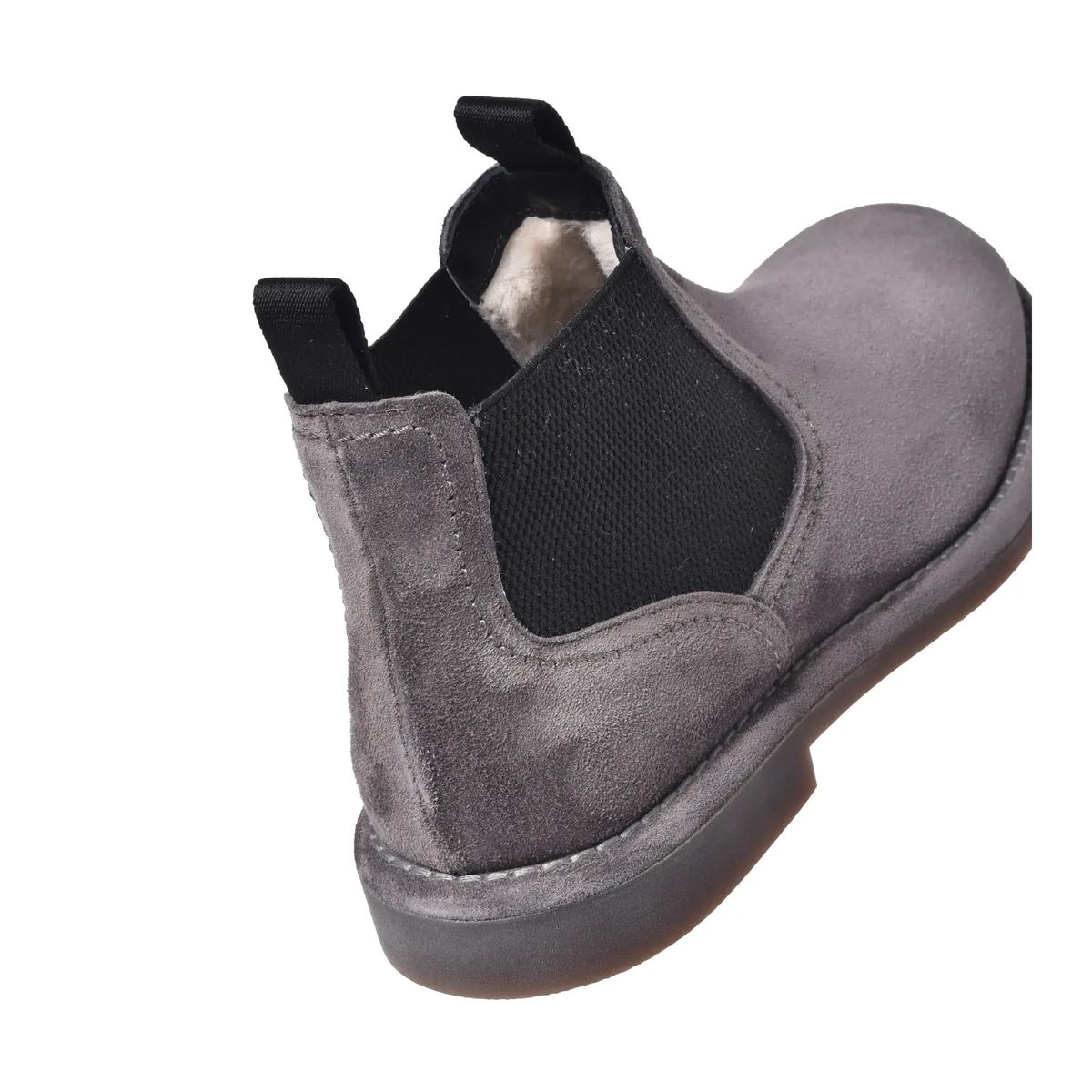 Graue Chelsea Boots aus Wildleder
