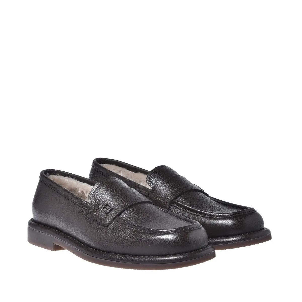 Gefütterte Penny Loafer aus Leder