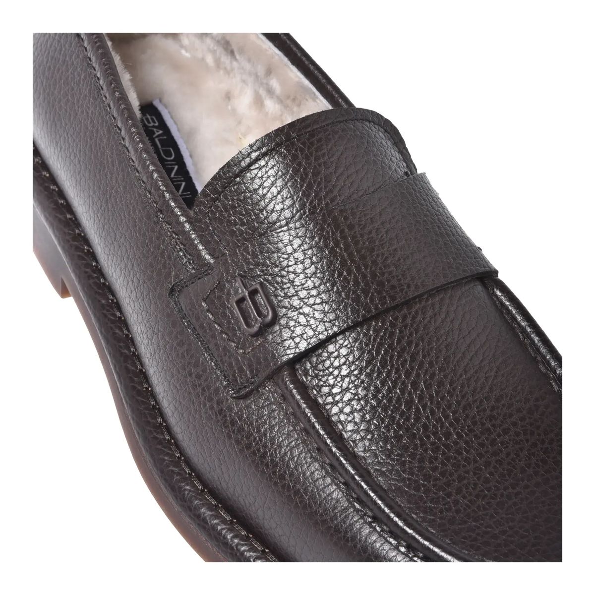 Gefütterte Penny Loafer aus Leder