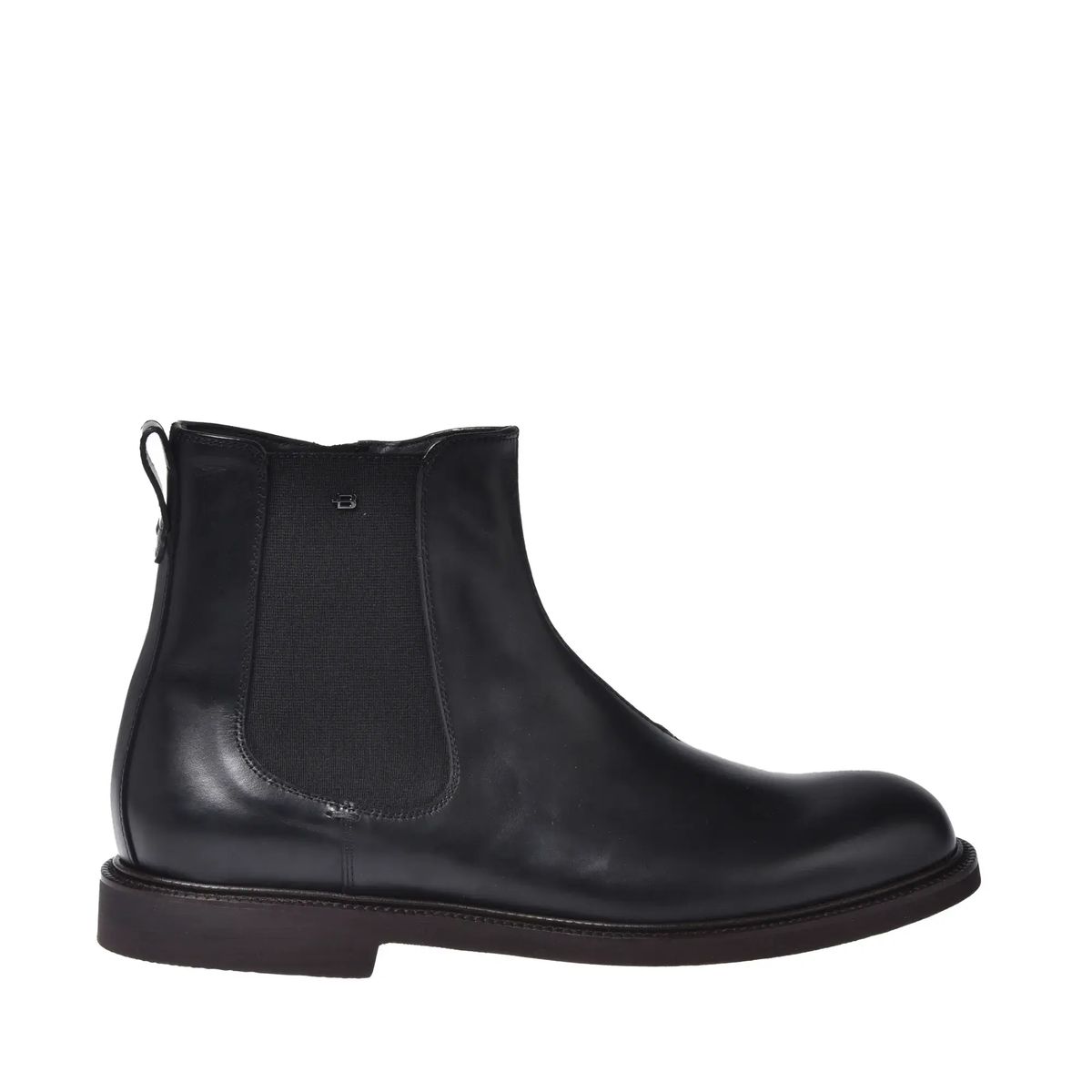 Schwarze Chelsea Leder-Stiefeletten