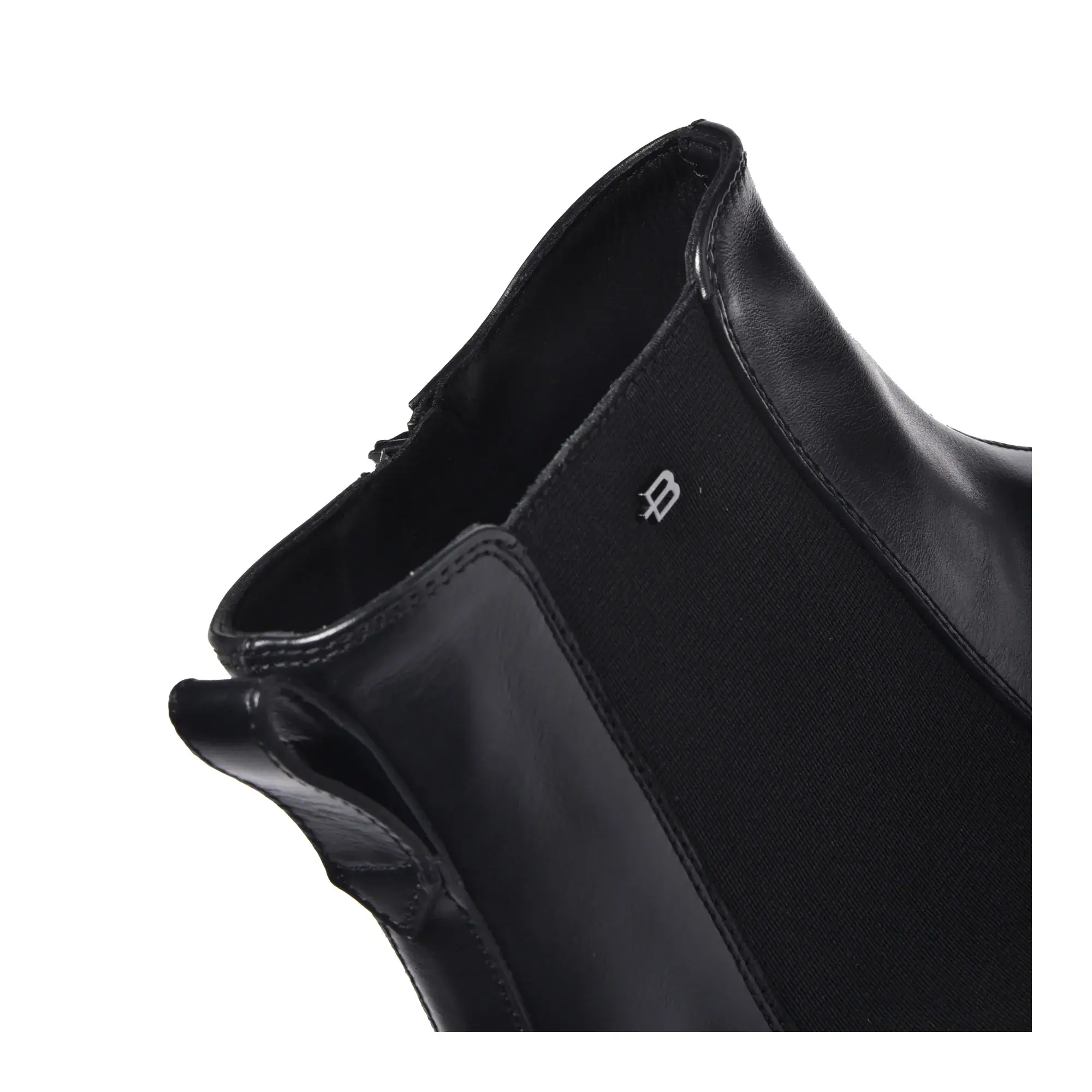 Schwarze Chelsea Leder-Stiefeletten