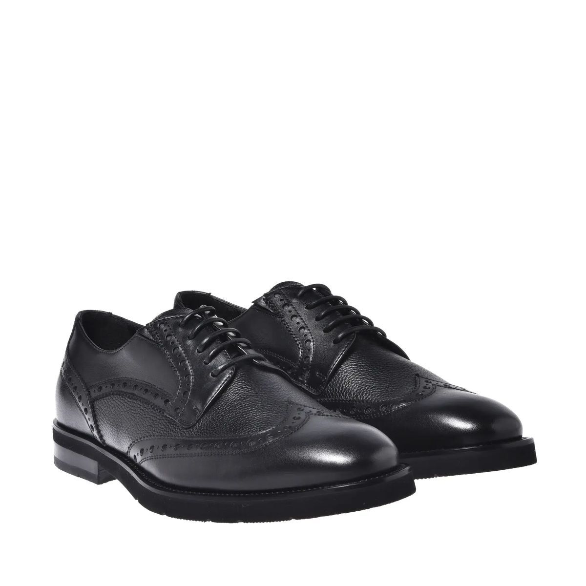 Leder Oxford Schnürschuh mit Flügelkappe