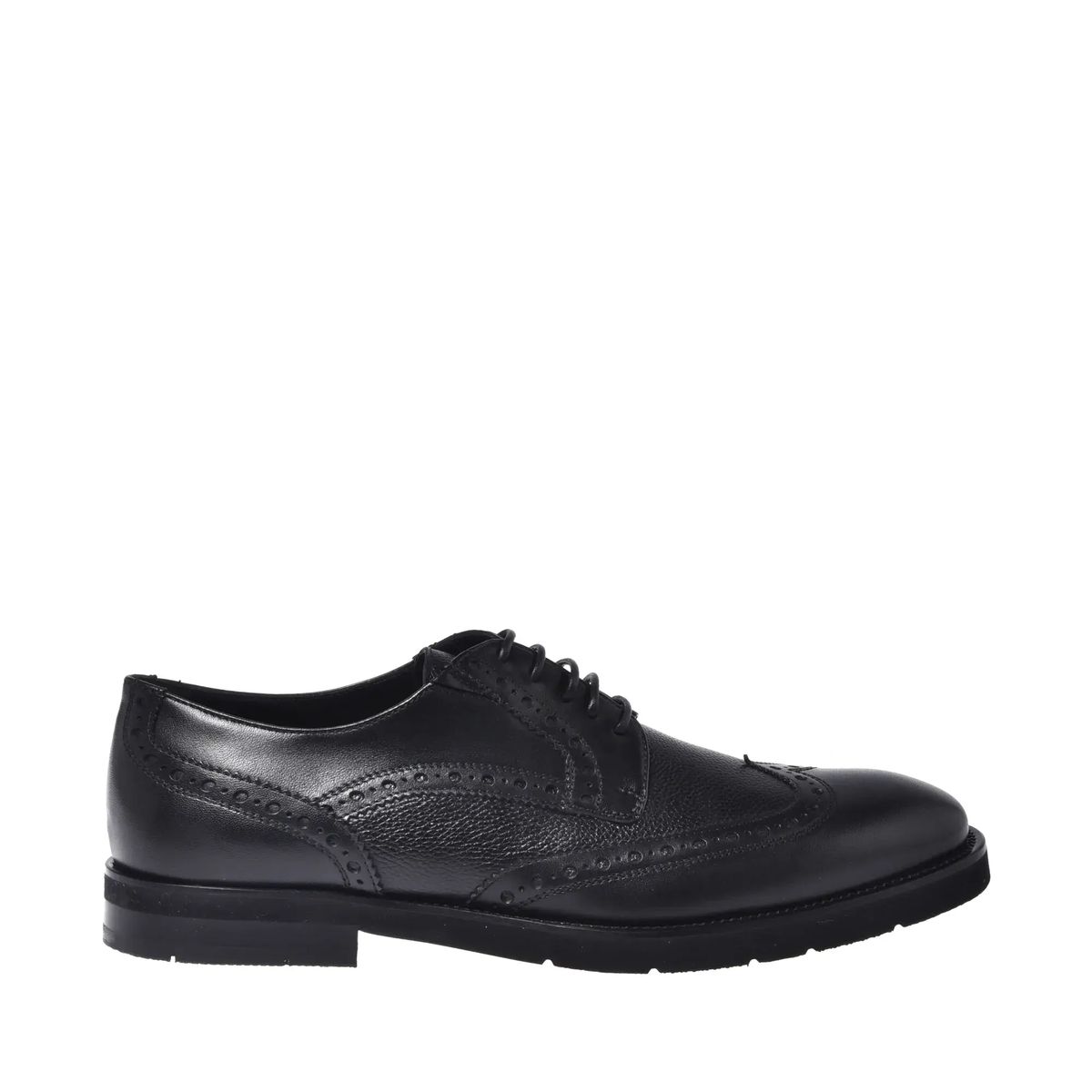 Leder Oxford Schnürschuh mit Flügelkappe
