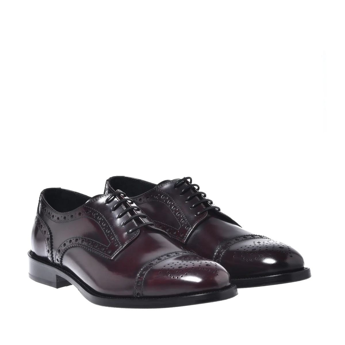 Polierte Leder Cap-Toe Oxford Schuhe