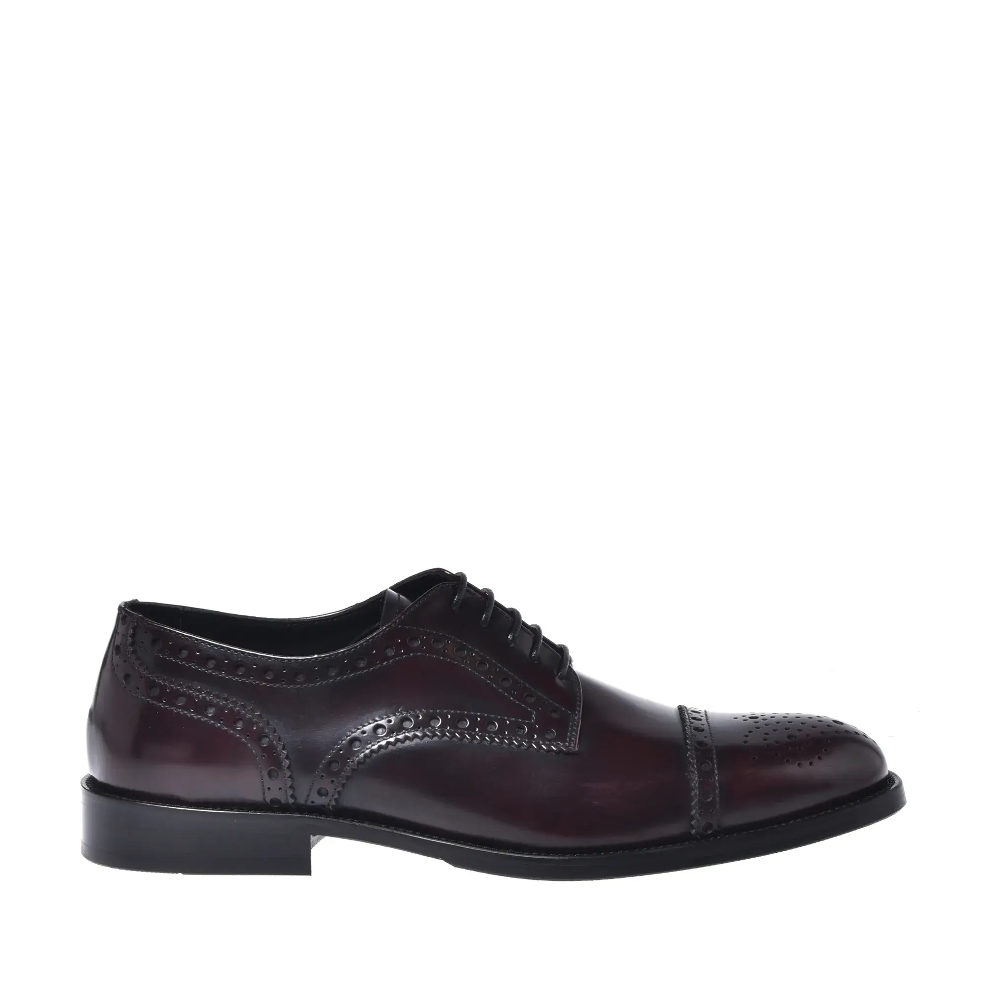 Polierte Leder Cap-Toe Oxford Schuhe