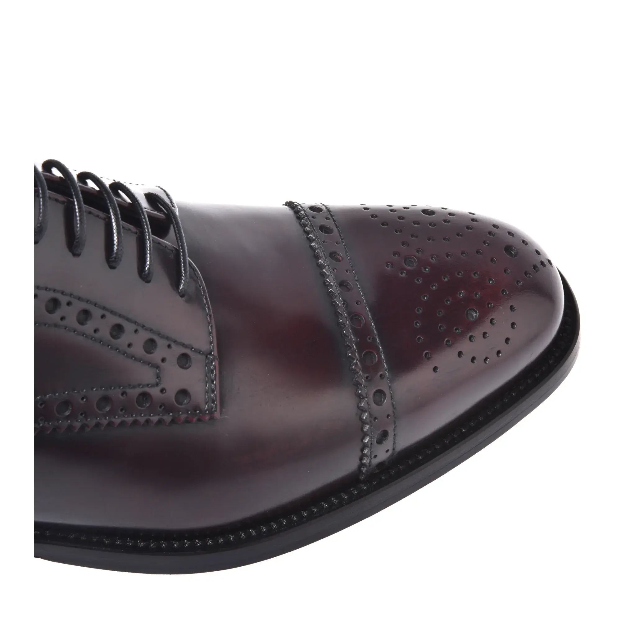 Polierte Leder Cap-Toe Oxford Schuhe