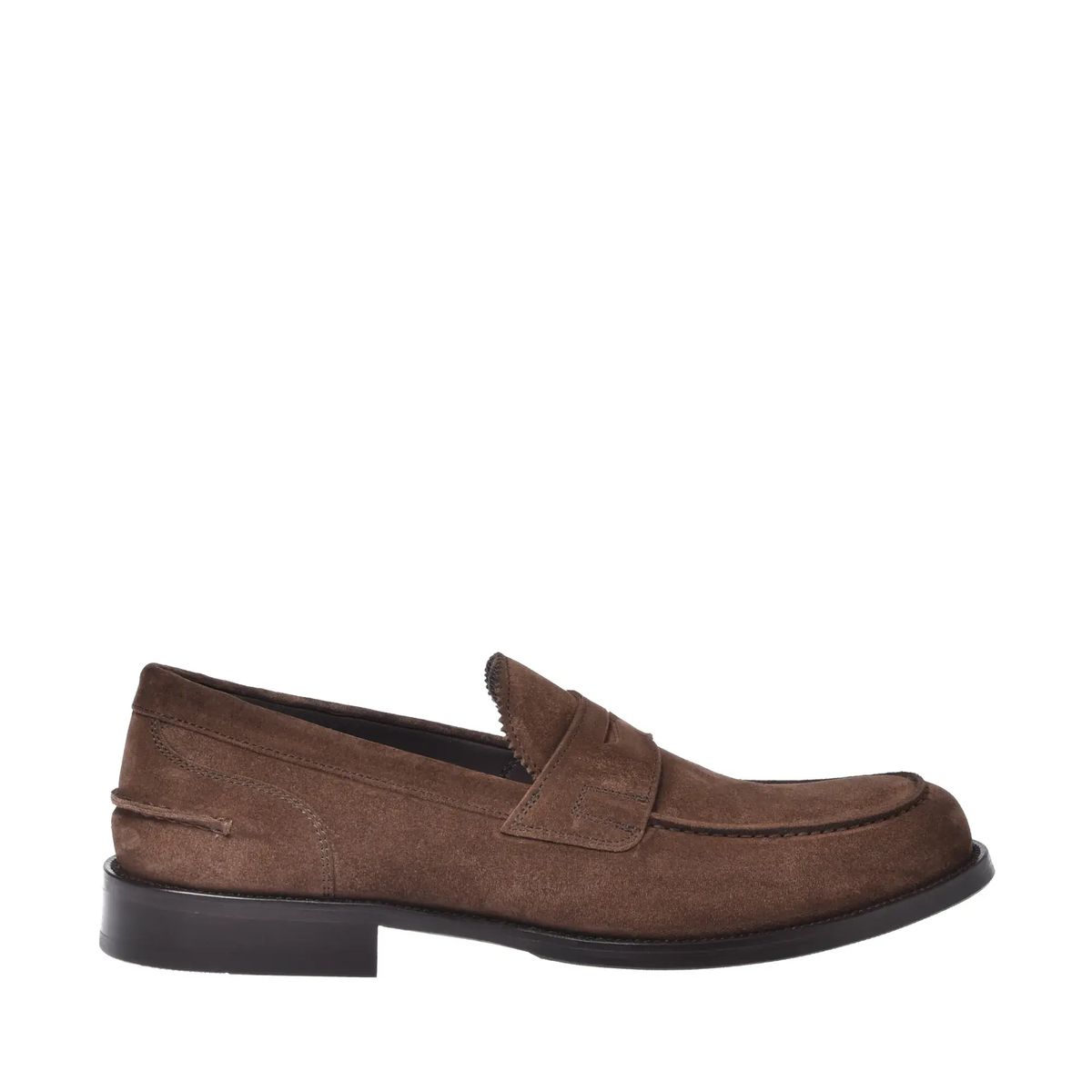 Braune Wildleder Penny Loafers